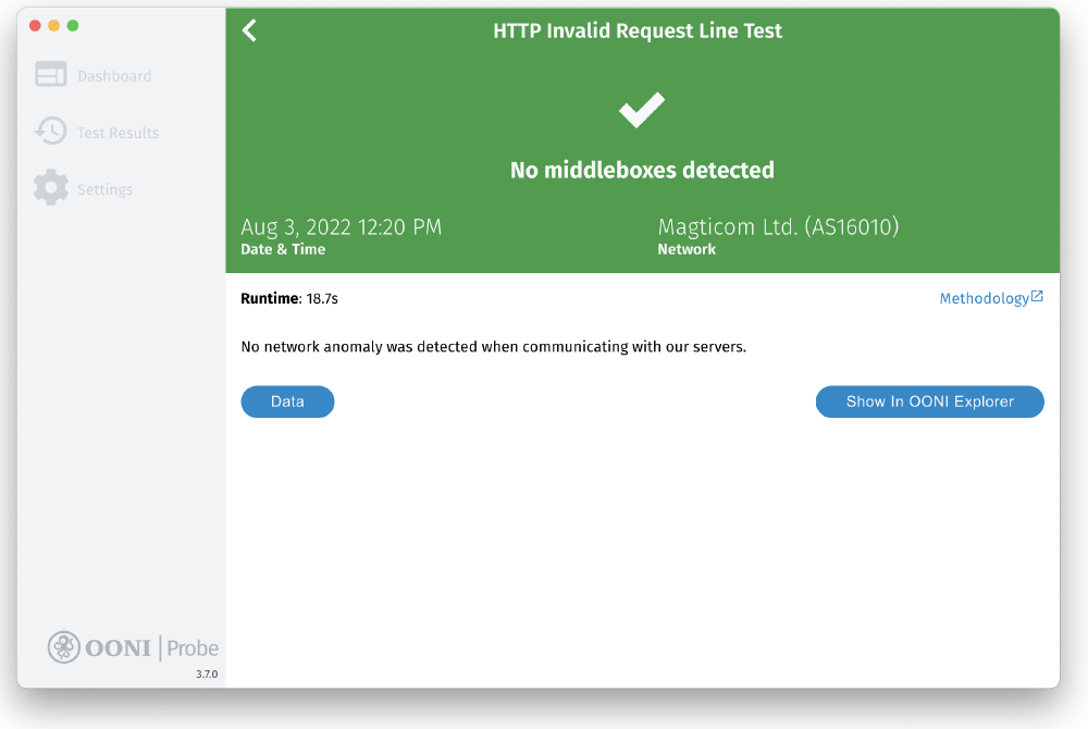 HTTP Invalid Request Line measurement HTTP Invalid Request Line measurement
