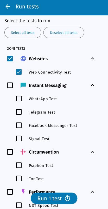 Choose websites